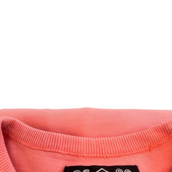 Stussy Athletics Vintage Crown Logo Boxy Oversized Sweatshirt Coral White Small - Picture 15 of 16